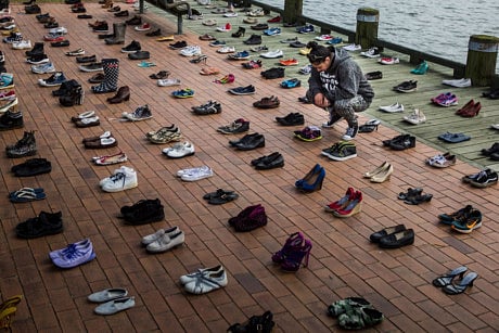 606 pairs of empty shoes: the growing toll of suicide in New Zealand