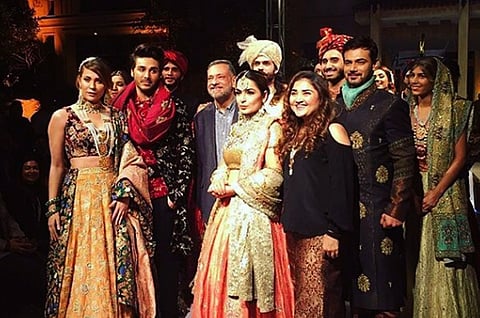 Pakistan’s Huma, Amir Adnan celebrate 27 years in fashion