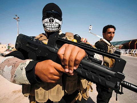 Personnel of the Popular Mobilisation Units (PMU) Wednesday appeared in vehicles in the capital Baghdad, including the fortified Green Zone, to protest the arrest of a PMU commander Qassem Musleh.