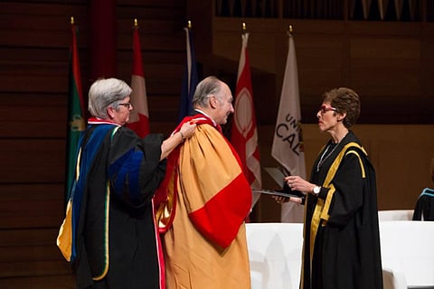 The Aga Khan conferred honorary degree