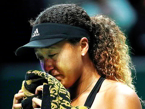 Naomi Osaka quit the WTA Finals through injury.