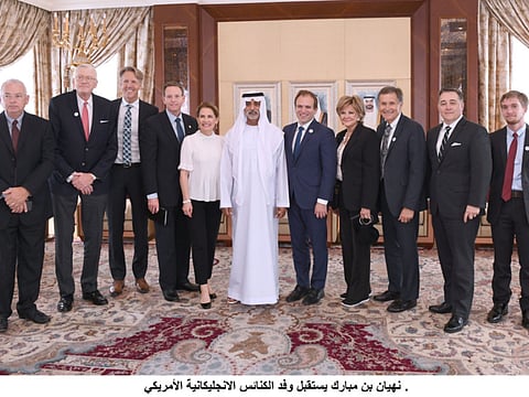 Nahyan meets US Evangelical Christian delegation