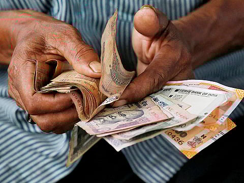 Indian rupee dips against UAE dirham on aggressive US central bank stance on rate hikes.