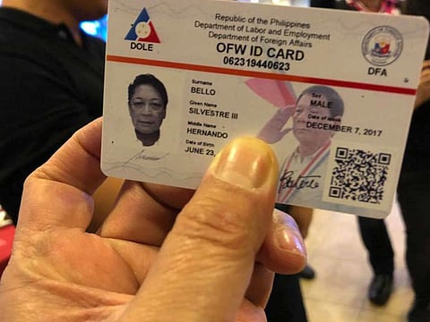 The OFW e-Card serves as the key to access the Integrated Department of Labour and Employment (iDOLE) eServices. At that time, only returning OFWs are eligible for the electronic-chip embedded plastic membership cards.