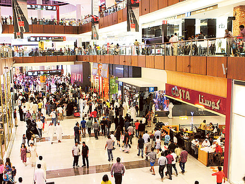 Shoppers at the Dubai Mall.