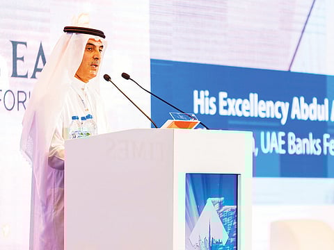 Al Ghurair speaks at the sixth annual Middle East Banking Forum in Dubai on Sunday.