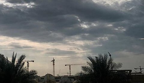 Convective clouds, accompanied by rainfall seen over scattered areas, especially the western and coastal regions of the UAE