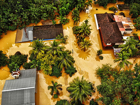 An ariel view of the town Ranni