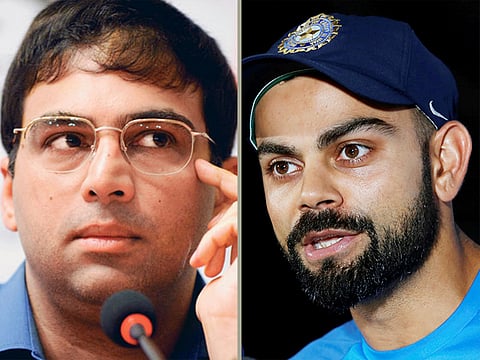 Viswanathan Anand and Virat Kohli.