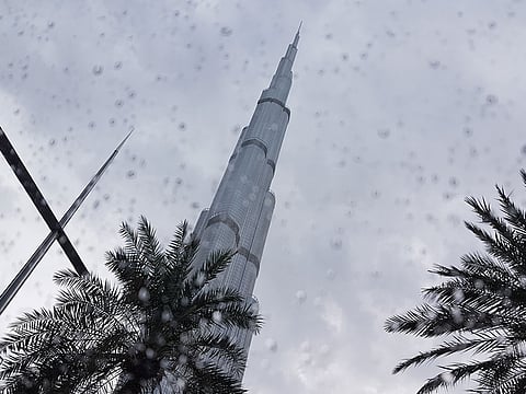 A light drizzle fell over Dubai at past 1pm.
