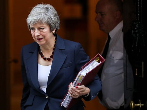 British Prime Minister Theresa May at 10 Downing Street on Wednesday.