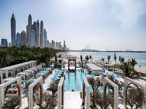 A view of the Dubai beach. The weather conditions today will be sunny to partly cloudy in general.