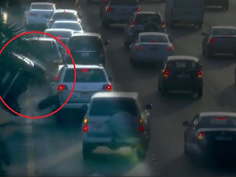Screengrab of a road accident in Abu Dhabi.