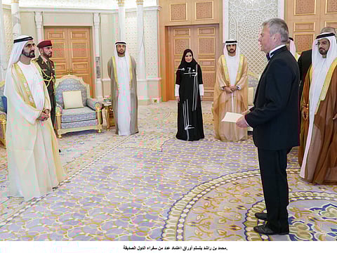 Mohammad receives credentials of ambassadors