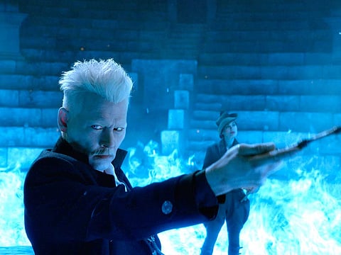 Johnny Depp in a scene from "Fantastic Beasts: The Crimes of Grindelwald."