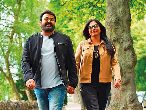 Mohanlal and Asha Sharath in ‘Drama’.