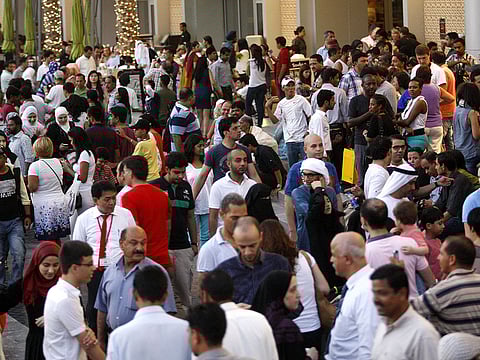 People from different nationalities in Dubai.