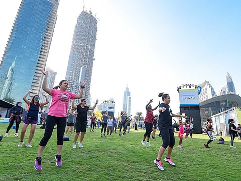 A series of free and paid events were held across Dubai to encourage people to get moving.