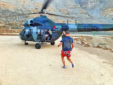 Three European tourists who got lost on a mountain were rescued by the RAK Police Air Wing.