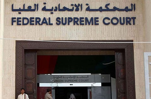 A File photo of the UAE Federal Supreme Court. The court upheld ruling issued by Abu Dhabi Federal Appeal Court, punishing two of them with life imprisonment and four others with a ten-year sentence.