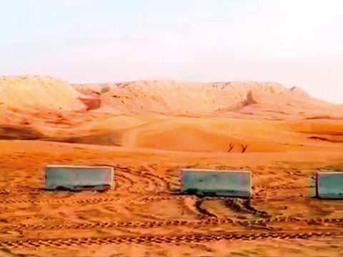 Barriers have been installed in the desert as a preventive measure against irresponsible and dangerous driving.