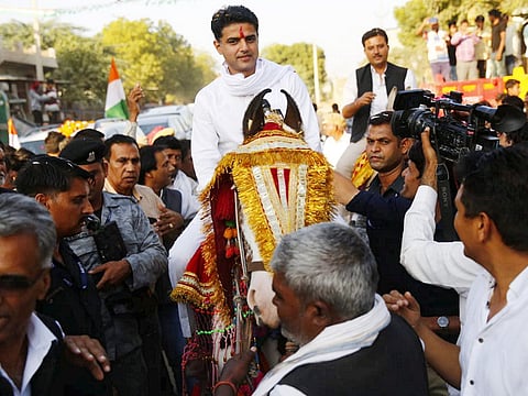 Rajasthan Congress president Sachin Pilot during election campaign for the state assembly at Tonk, on Saturday, November 24, 2018.