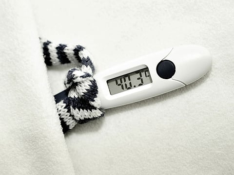 A thermometer. For illustrative purposes only.