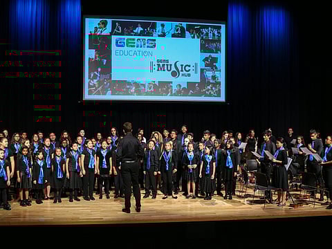 Students sing ‘Jingle Bell Favourites’ at Dubai Opera