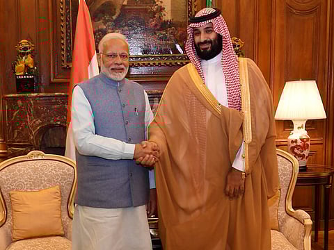 Narendra Modi with Mohammad Bin Salman in Buenos Aires, Argentina.