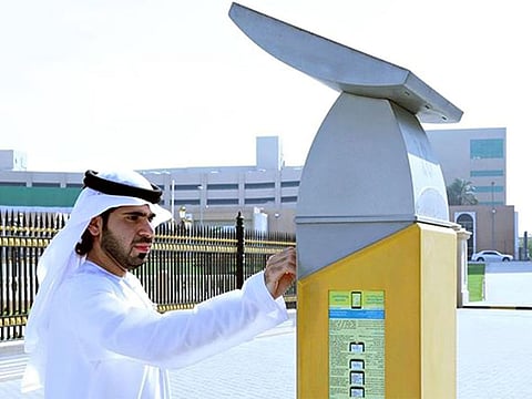 A parking meter in Sharjah.