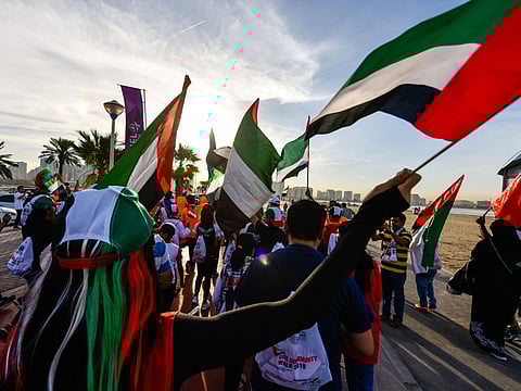 Expatriates from different nationalities joined UAE Solidarity walk 2018 to celebrate the National Day of United Arab Emirates at Mamzar beach tracks in Dubai, 2nd December 2018.