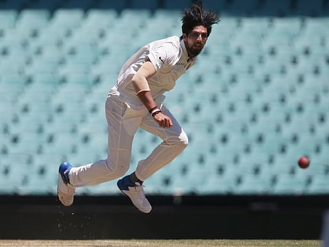 India's Ishant Sharma bowls during their tour cricket match against Cricket Australia XI in Sydney, on Friday, November 30, 2018.