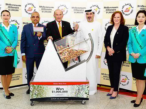 The Dubai Duty Free Millennium Millionaire for Series 287 was conducted by Colm McLoughlin, executive vice chairman and CEO; Ramesh Cidambi, chief operating officer; Salah Tahlak, EVP – corporate services; and Sinead El Sibai, SVP – marketing.