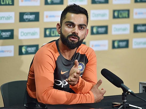 India captain Virat Kohli attends a press conference ahead of the first Test at the Adelaide Oval on December 5, 2018.