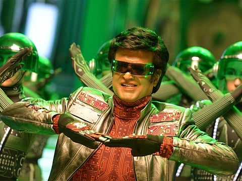 Rajinikanth in the movie 2.0.