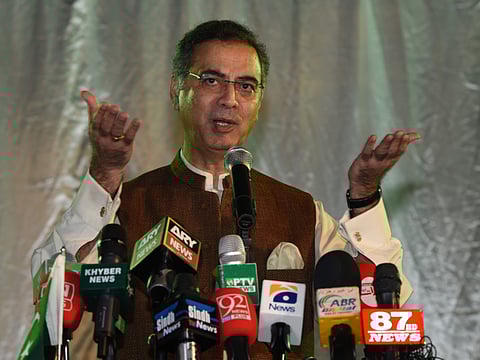 Moazzam Ahmed Khan, Ambassador of Pakistan to UAE, speaking at the Pakistan Consulate in Dubai.