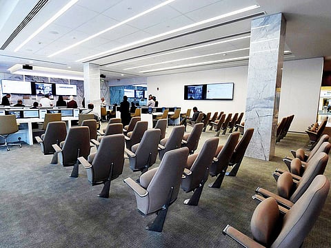 The Abu Dhabi Global Market Courts’ digital courtroom that was launched yesterday. It will allow plaintiffs and respondents to upload their documents through an online portal of ADGM Courts.