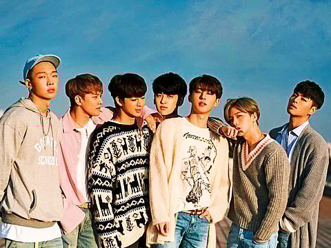 iKon’s Bobby. Donghyuk, Yunhyeong, Chanwoo, BI, Jinhwan and Ju-ne.