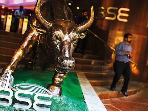 The entrance to the Bombay Stock Exchange. Equity indices nosedived by nearly 4.5 per cent during early hours on Monday amid the rapidly escalating global coronavirus pandemic even though the US Federal Reserve cut interest rates to near-zero a day earlier.
