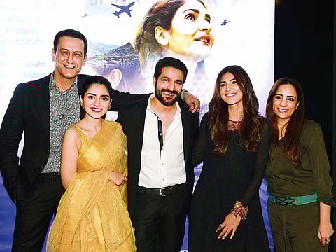 Adnan Jaffar, Hajra Yamin, Sunny Hinduja, Kiran Malik and Shazia Ali Khan promoting ‘Pinky Memsaab’ at Vox Cinemas, BurJuman, Dubai.