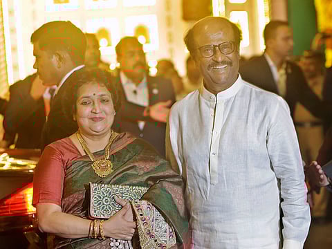 Rajinikanth and his wife Latha Rajinikanth