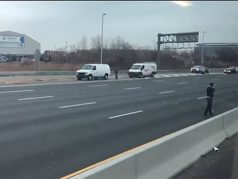 Cash was blowing out of the bullet-resistant truck.