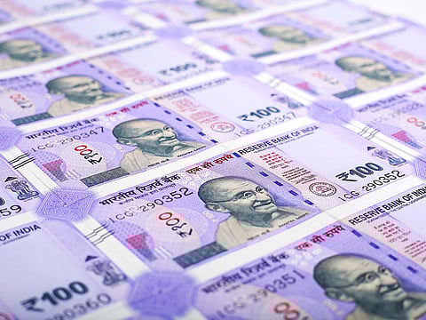 100 Rupee banknotes. For illustrative purposes only.