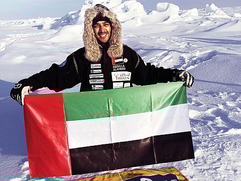 Abdullah Al Ahbabi at the North Pole.