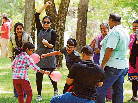 As the weather gets pleasant, families are making best of the parks in Dubai like this one at Dubai Creek Park.