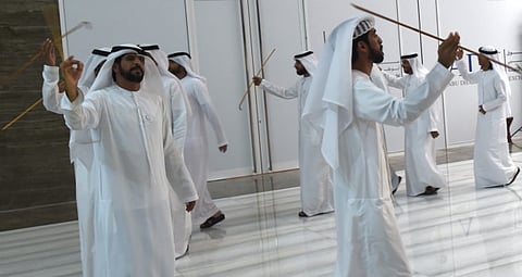 UAE traditional dance performance during a mass wedding in Sharjah Expo Center. Photo for illustrative purpose only.