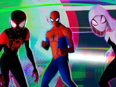 Two Spider-Men and a Spider-Gwen must team up to save their universes from being destroyed in "Spider-Man: Into the Spider-Verse."
