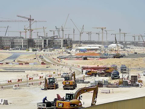 Construction is ongoing at the Expo 2020 Dubai site