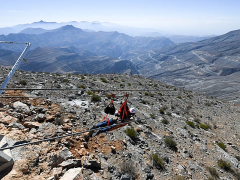 The world's longest zipline in Jebel Jais, Ras Al Khaimah.
