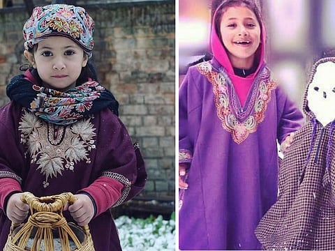 Twitter users shared pictures of traditionally worn pherans